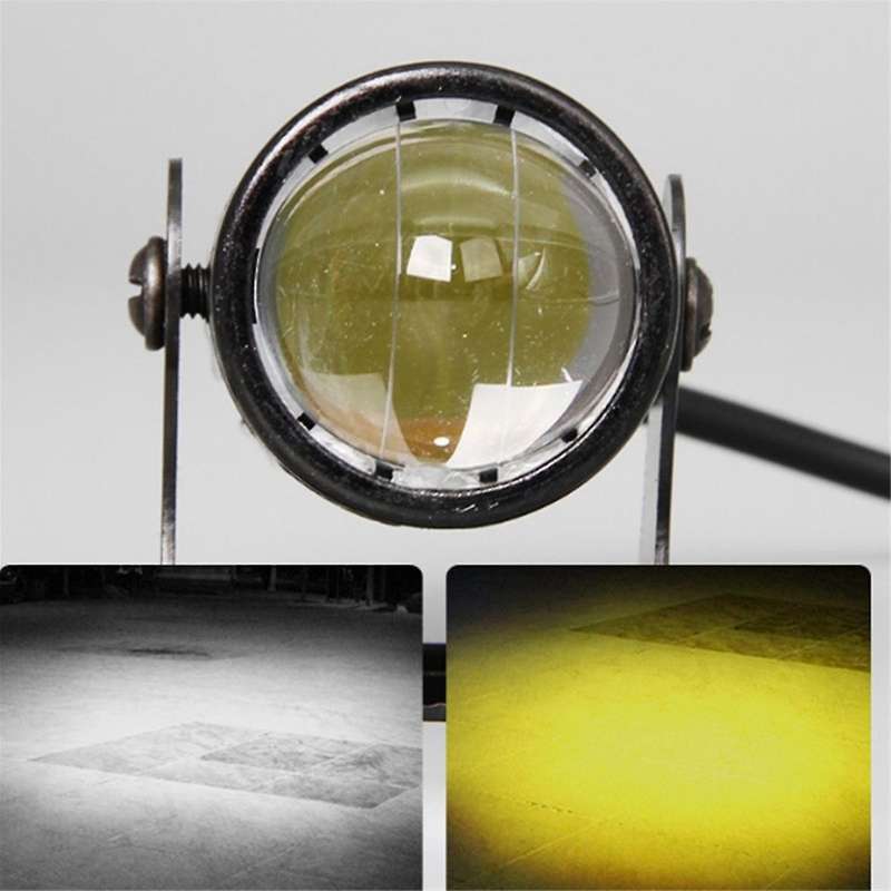Motorcycle High Power Lens Spotlight 6000K LED Dual Color External Spotlights 8-80V Headlights with