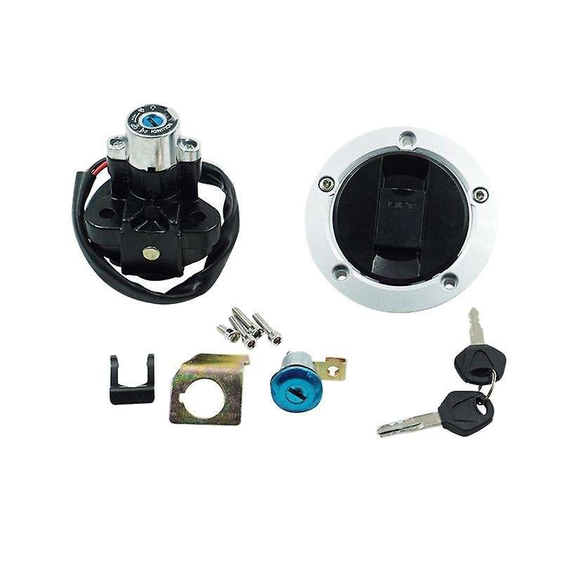 Motorcycle Ignition Switch Seat Fuel Gas Tank Cap Lock Key Set for GSXR 600 750 1000 GSX1250 2004 20