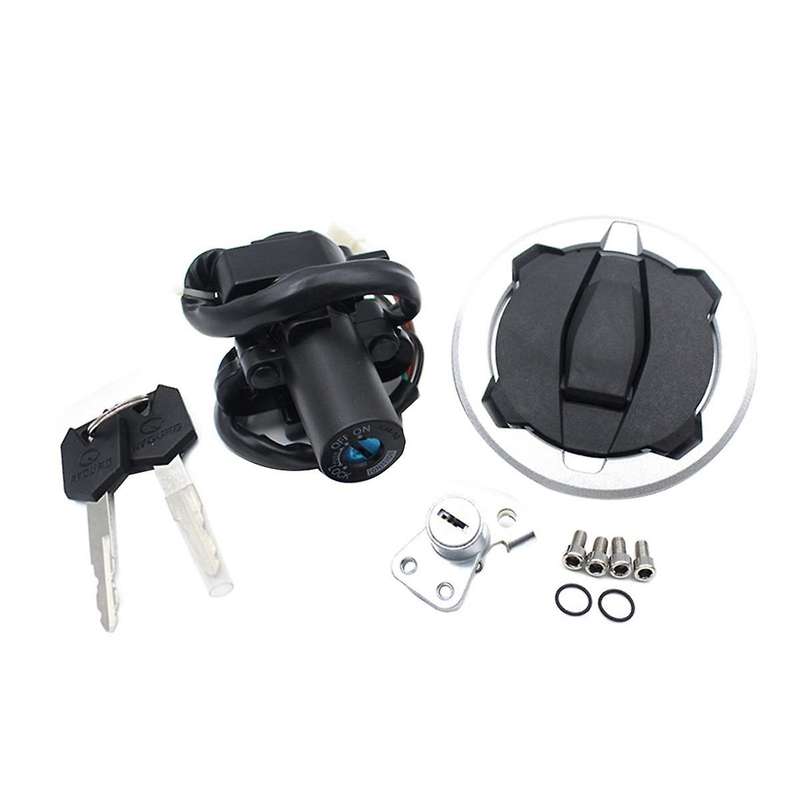 Motorcycle Ignition Switch Gas Fuel Tank Cap Cover Seat Lock Set with Keys for -X300 KLE 300 2017-20