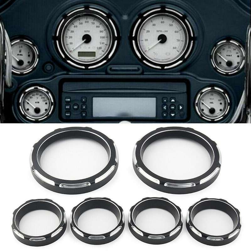 Motorcycle Instrument Cover Board Speedometer Cover for Touring Glide Road Street Glide Trile 96-13