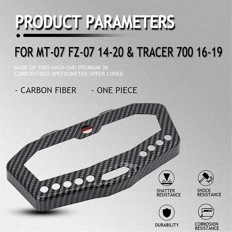 Motorcycle Instrument Surround Gauge Panel Cover for MT07 FZ07 2014-2020 Tracer 700 2016-2019