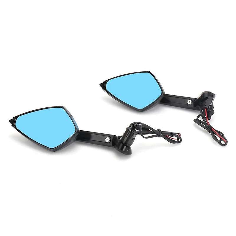Motorcycle Integrated Turn Signal Mirrors Rearview Mirror with LED Light for STREETFIGHTER V4 Street