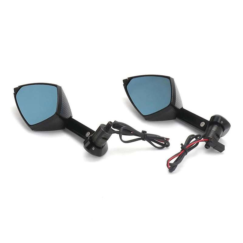 Motorcycle Integrated Turn Signal Mirrors Rearview Mirror with LED Light for STREETFIGHTER V4 Street