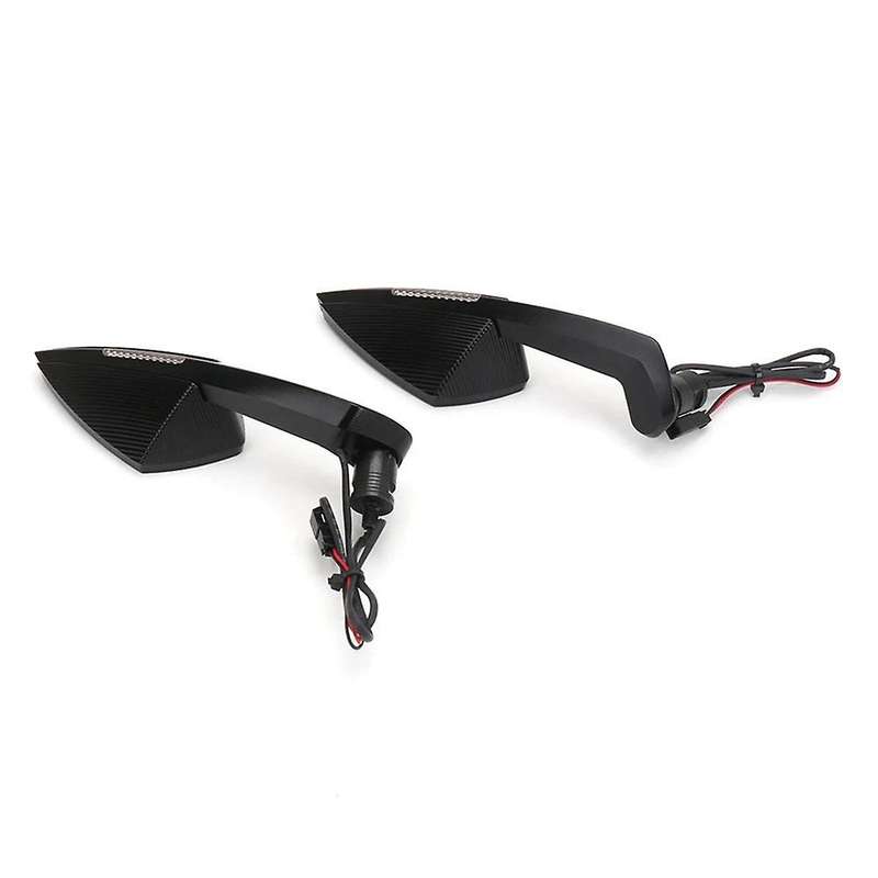 Motorcycle Integrated Turn Signal Mirrors Rearview Mirror with LED Light for STREETFIGHTER V4 Street