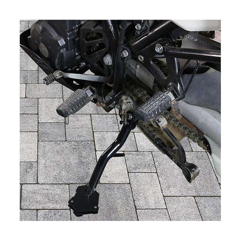 Motorcycle Kickstand Foot Side Stand Extension Pad Support Plate for Klr 650 Klr650 2021 2022(black