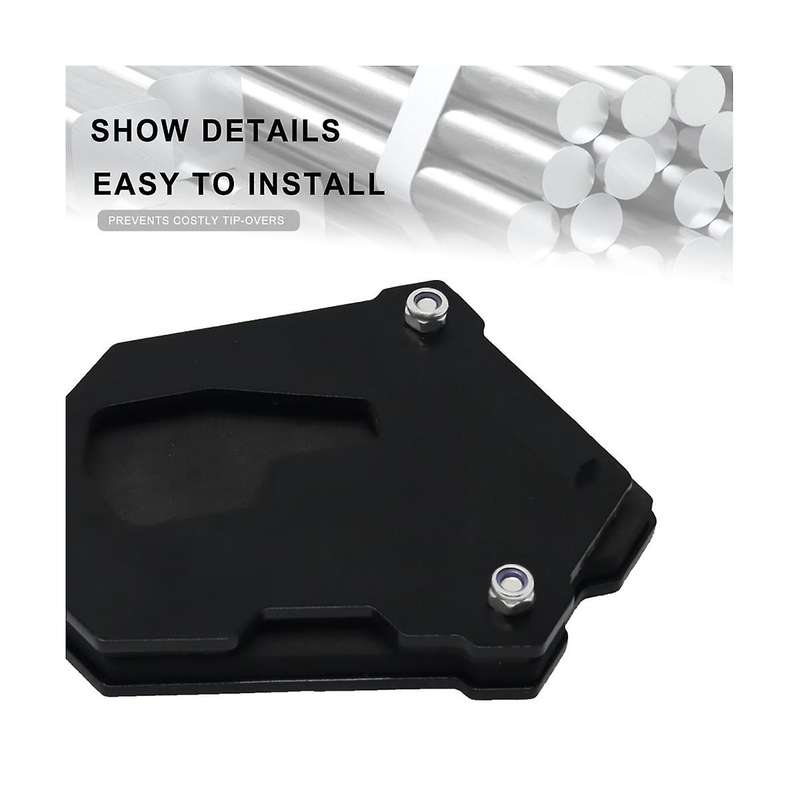 Motorcycle Kickstand Foot Side Stand Extension Pad Support Plate for Klr 650 Klr650 2021 2022(black
