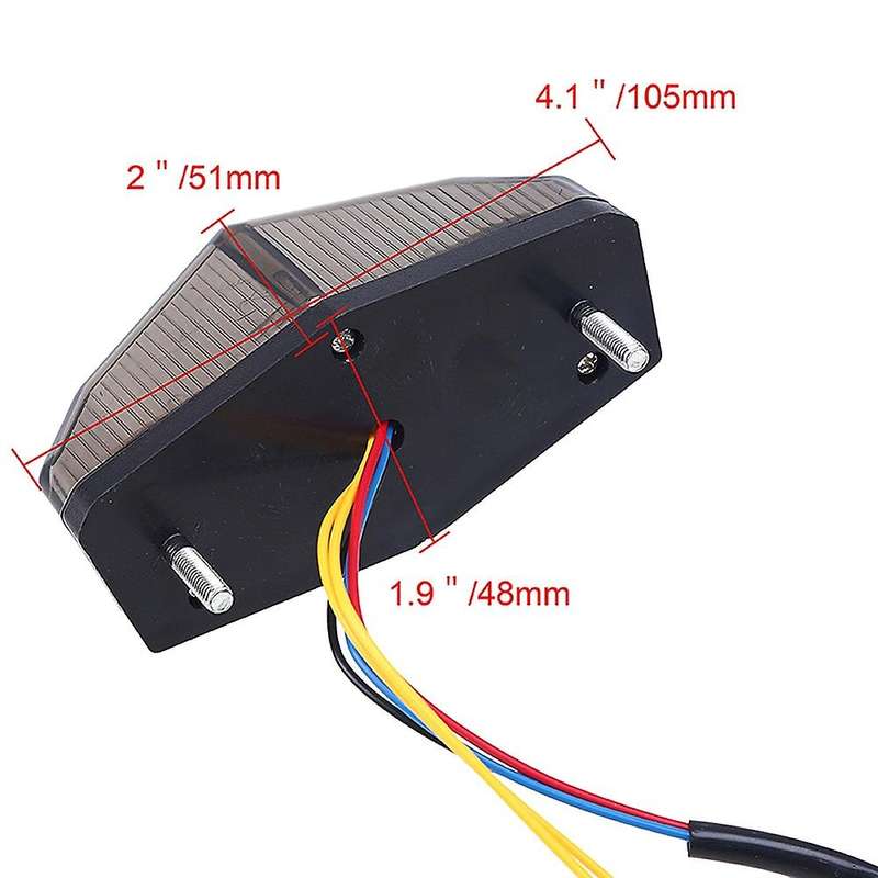 Motorcycle LED Brake Lights Modified Driving Lights Electric Vehicle Scooter Rear Lights Off-Road Wa