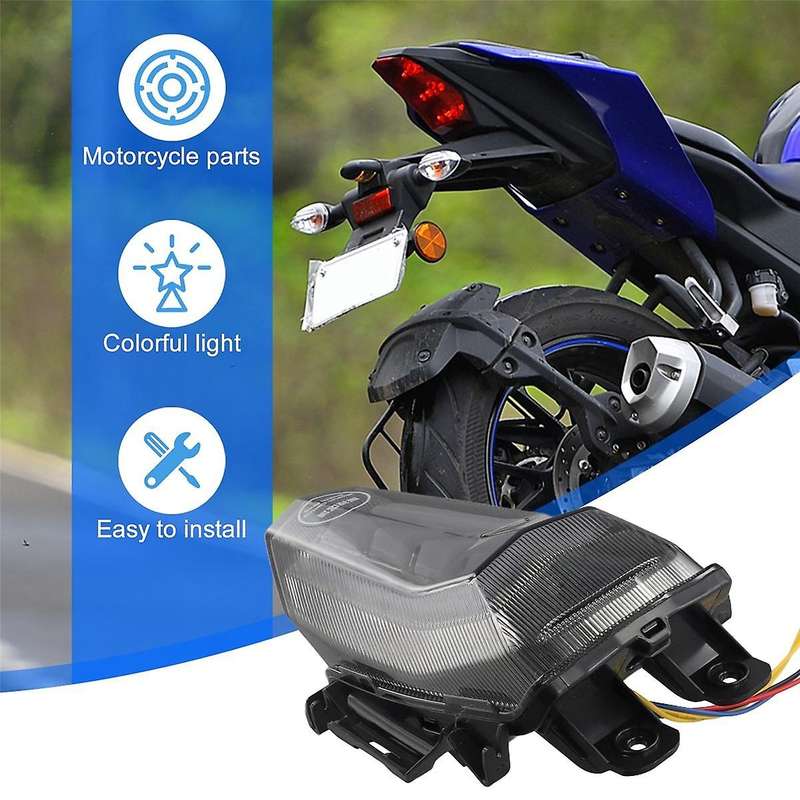 Motorcycle LED Colorful Light Rear Brake Light Taillight for R15 V3 2017-2021 V4 R15M 2022+ Turn Si