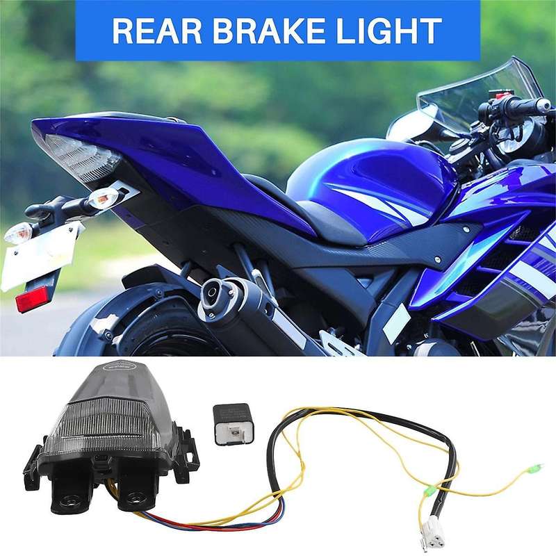 Motorcycle LED Colorful Light Rear Brake Light Taillight for R15 V3 2017-2021 V4 R15M 2022+ Turn Si