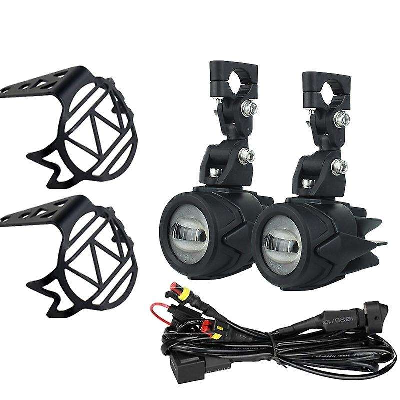 Motorcycle LED Fog Lamps 40W 6000K Spotlight Driving Light with Relay for R1200GS F800GS F700GS F650