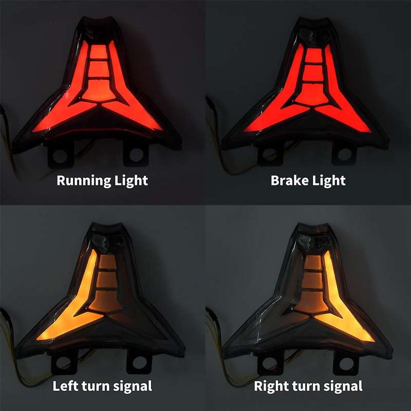 Motorcycle Led Rear Lights Rear Brake Light Turn Signals Assembly for Zx10r Ninja 2016-2018 Z1000 2