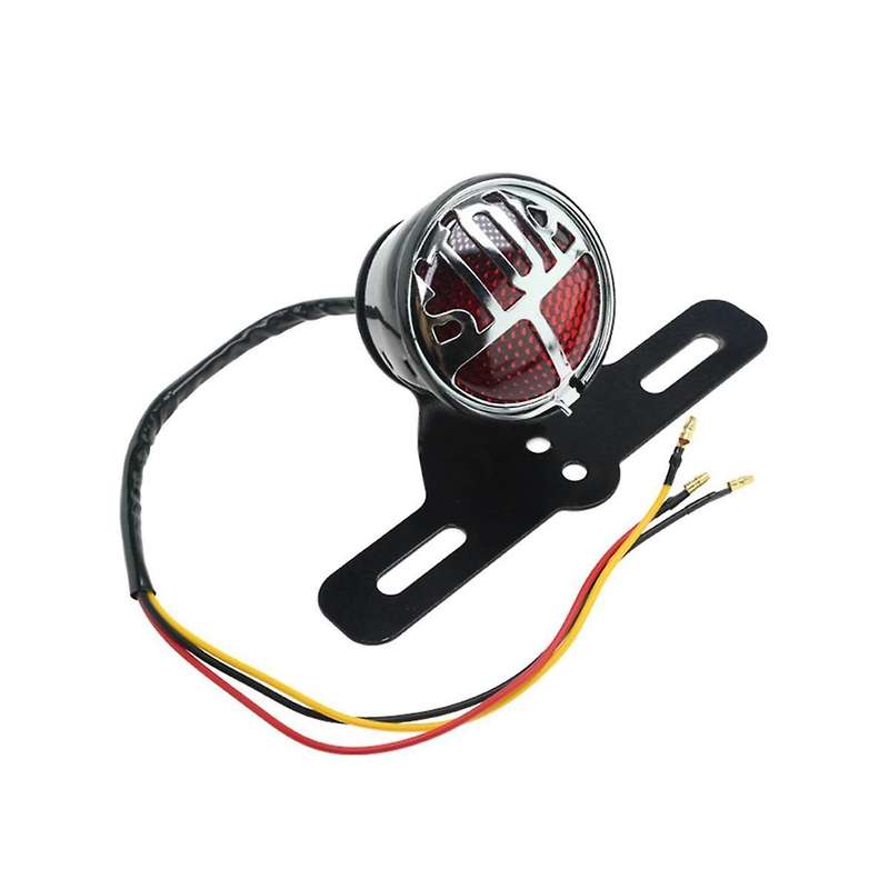 Motorcycle Led Retro Taillight Stop Tail Light Number Plate Rear Lamp for Chopper Cafe