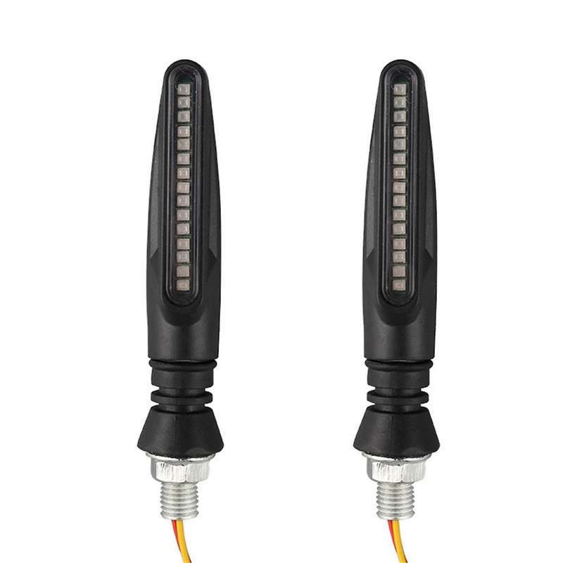 Motorcycle Led Lights High Bright Turn Signal Indicator Lights Front Rear White Day Running Lights
