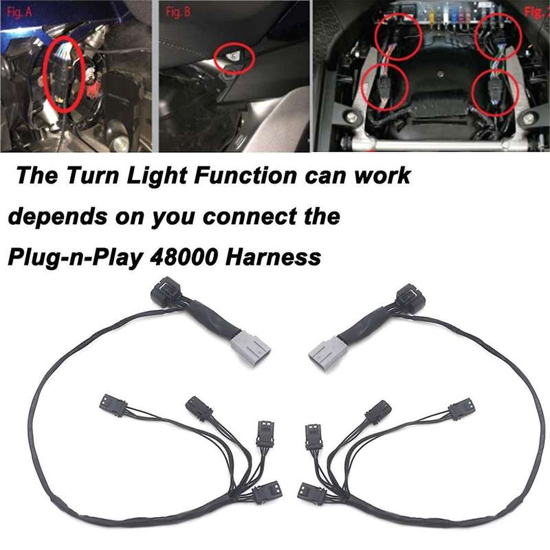 Motorcycle Led Rear Saddlebag Accents Lights Decorative Turn Signal for Goldwing 1800 F6b 2018-up