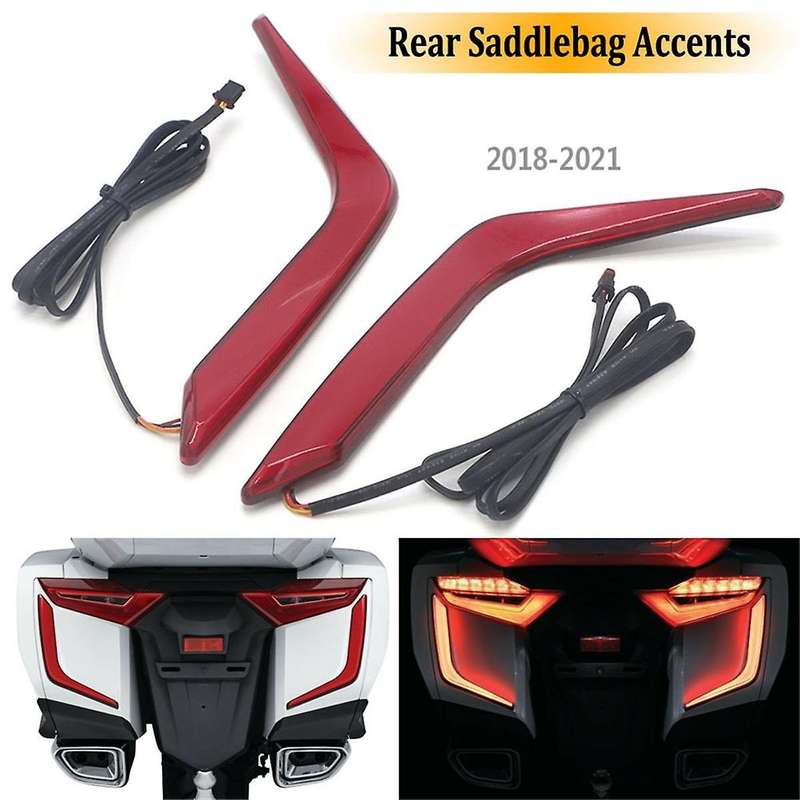 Motorcycle Led Rear Saddlebag Accents Lights Decorative Turn Signal for Goldwing 1800 F6b 2018-up