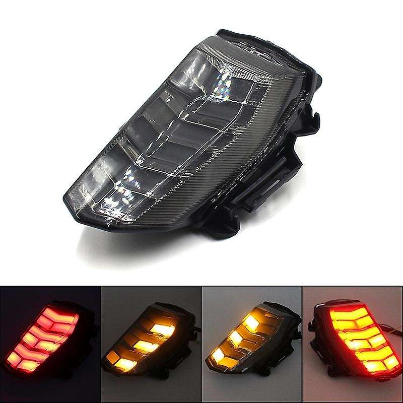 Motorcycle LED Tail Lights Black Lens Brake Rear Turn Signals Integrated Light for YZF-R15 V3 2018-2