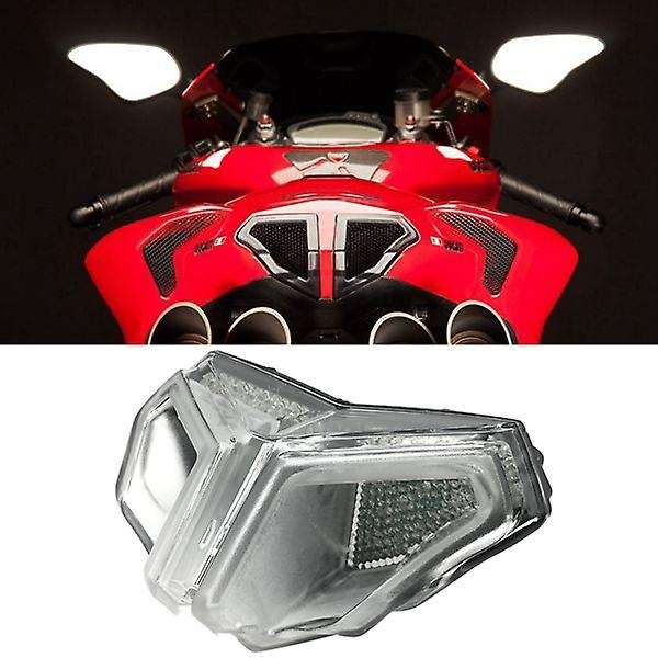 Motorcycle LED Taillight Brake Turn Signals Integrated Rear Tail Light Blinker for 848 1098 1198 200