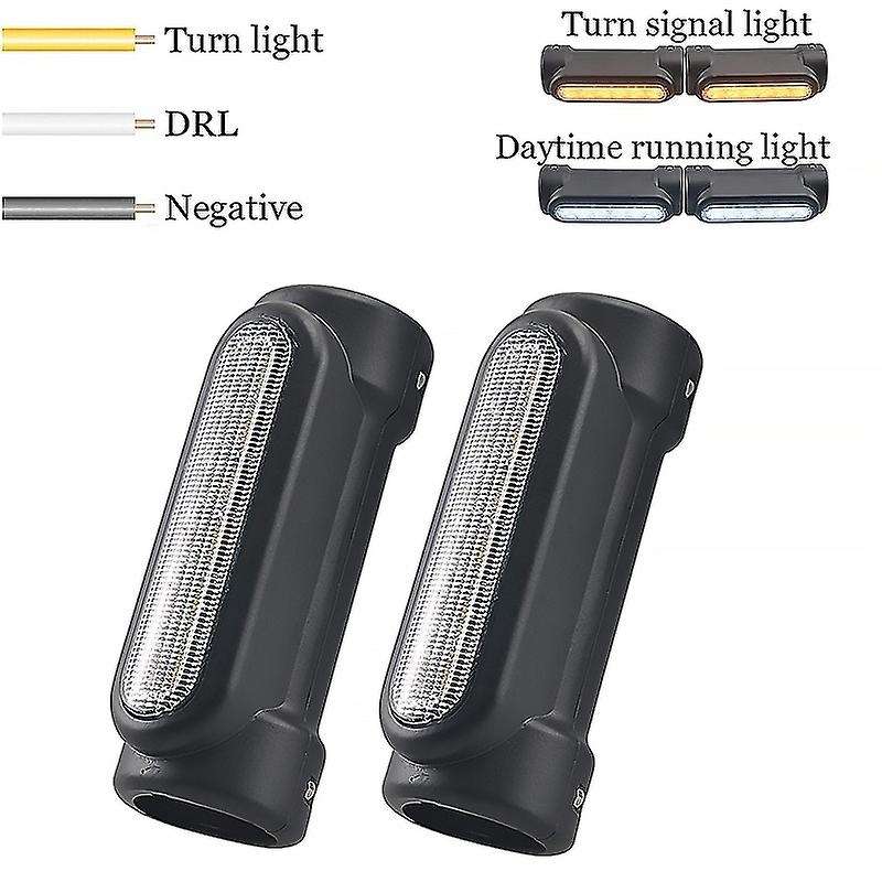 Motorcycle LED Turn Signal Bumper Anti-Collision Bar Guard LED Daytime Running Light for Cruiser Tou