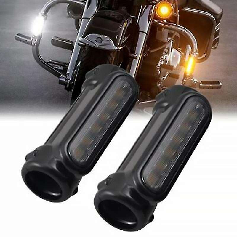 Motorcycle LED Turn Signal Bumper Anti-Collision Bar Guard LED Daytime Running Light for Cruiser Tou