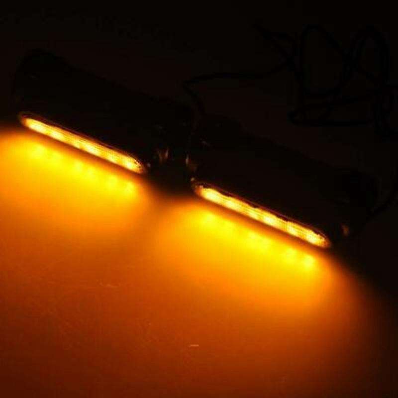 Motorcycle LED Turn Signal Bumper Anti-Collision Bar Guard LED Daytime Running Light for Cruiser Tou