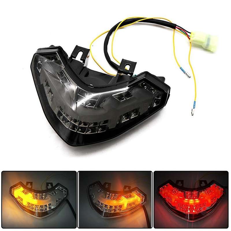 Motorcycle LED Tail Lights Brake Rear Turn Signals Integrated Light for 1200 2010-2014 Smoke