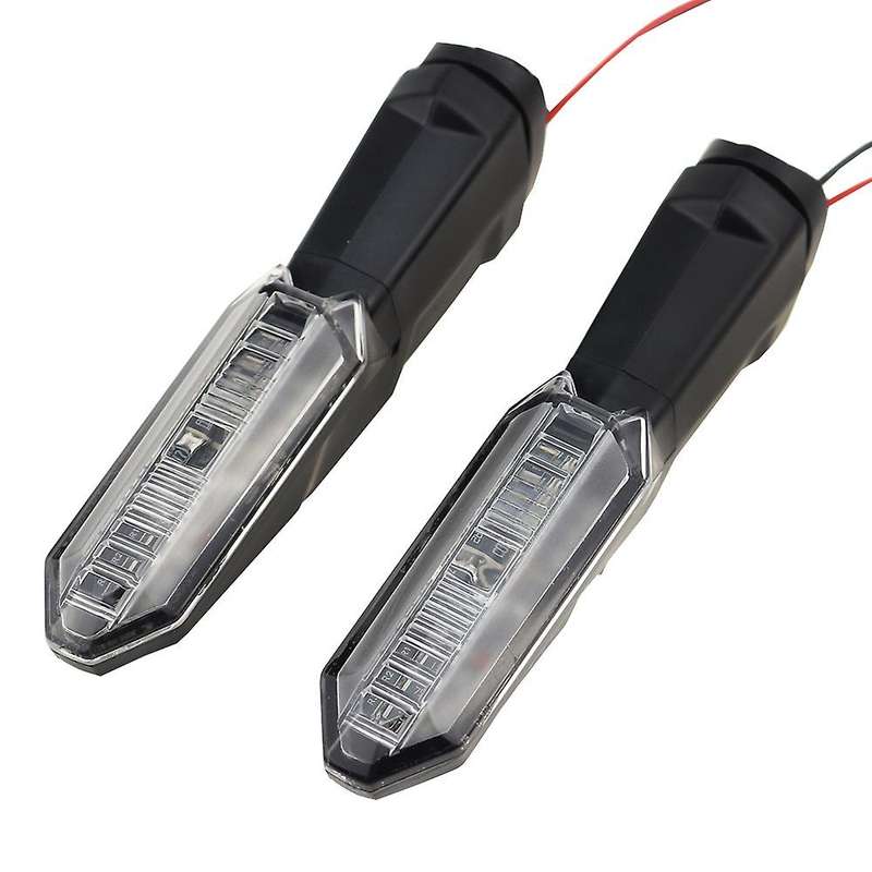 Motorcycle LED Turn Signal Indicator Light Blinker for NINJA 1000 650 400 300 250 Z1000SX(Clear)