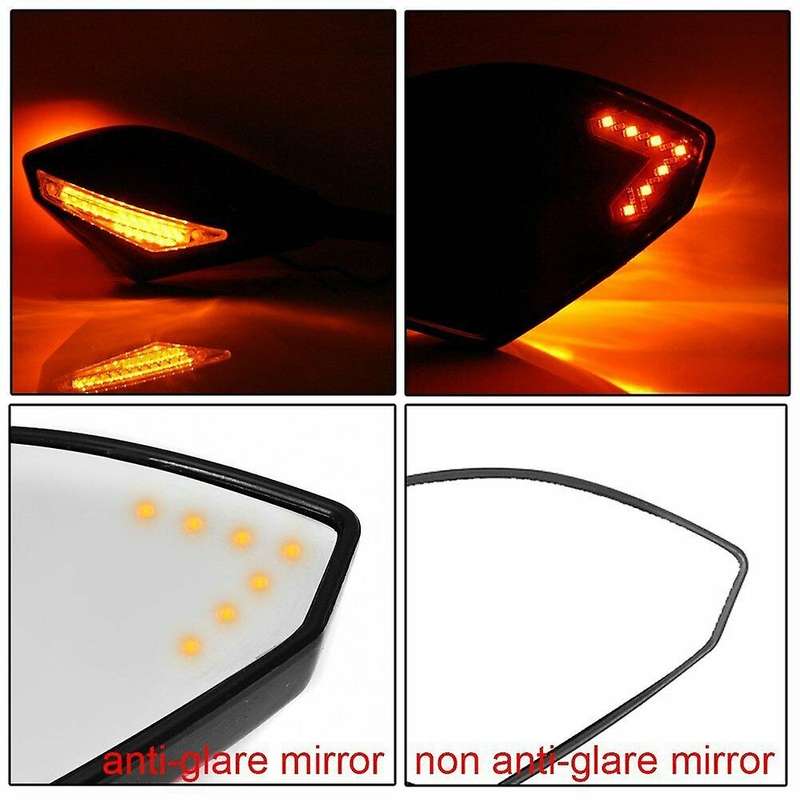 Motorcycle LED Turn Signal Integrated Mirrors for YZF R1 R6 FZ1 FZ6 600R R3