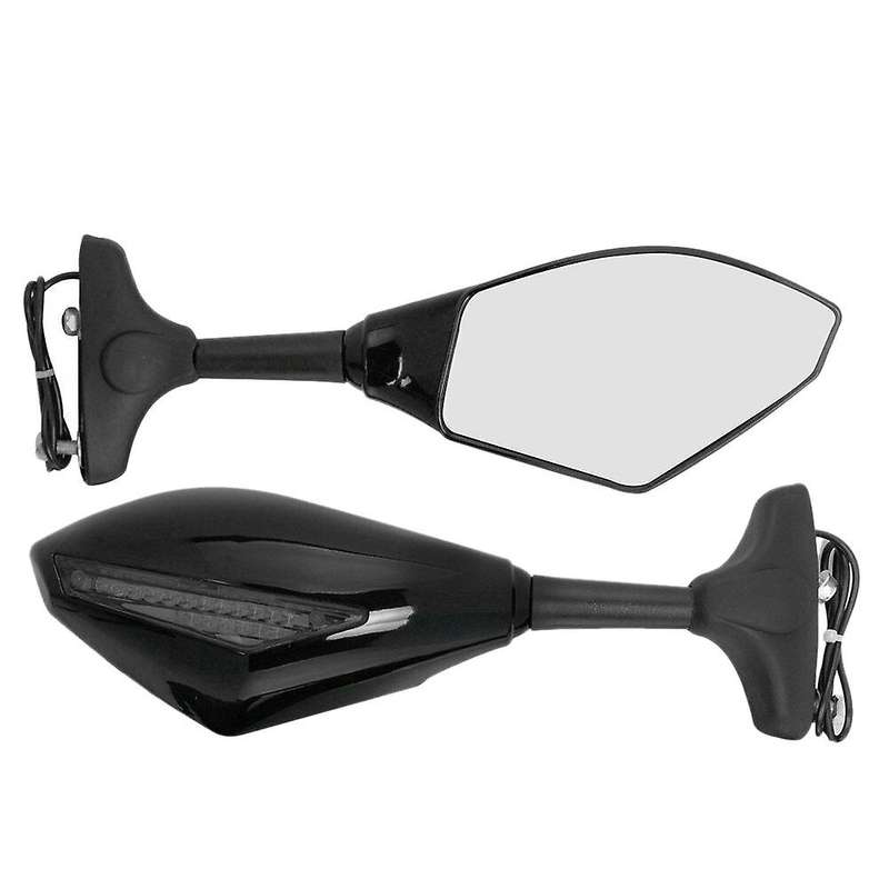 Motorcycle LED Turn Signal Integrated Mirrors for YZF R1 R6 FZ1 FZ6 600R R3