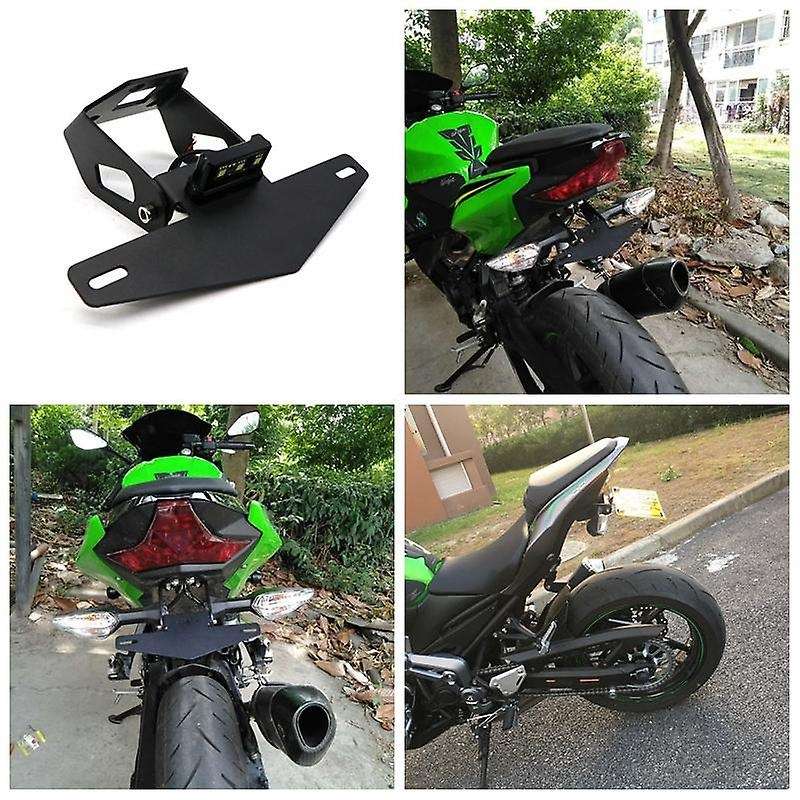 Motorcycle License Plate Bracket Holder Mount LED Light for NINJA 400 2018-2019 NINJA 250 Z400 2019-