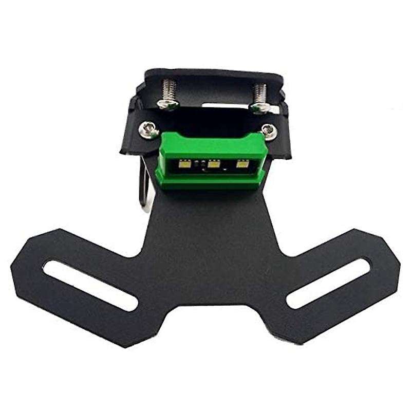 Motorcycle License Plate Holder Frame with LED Light for Z900 Z900RS,Green + Black