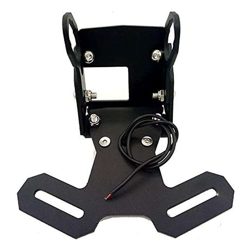 Motorcycle License Plate Holder Frame with LED Light for Z900 Z900RS,Green + Black