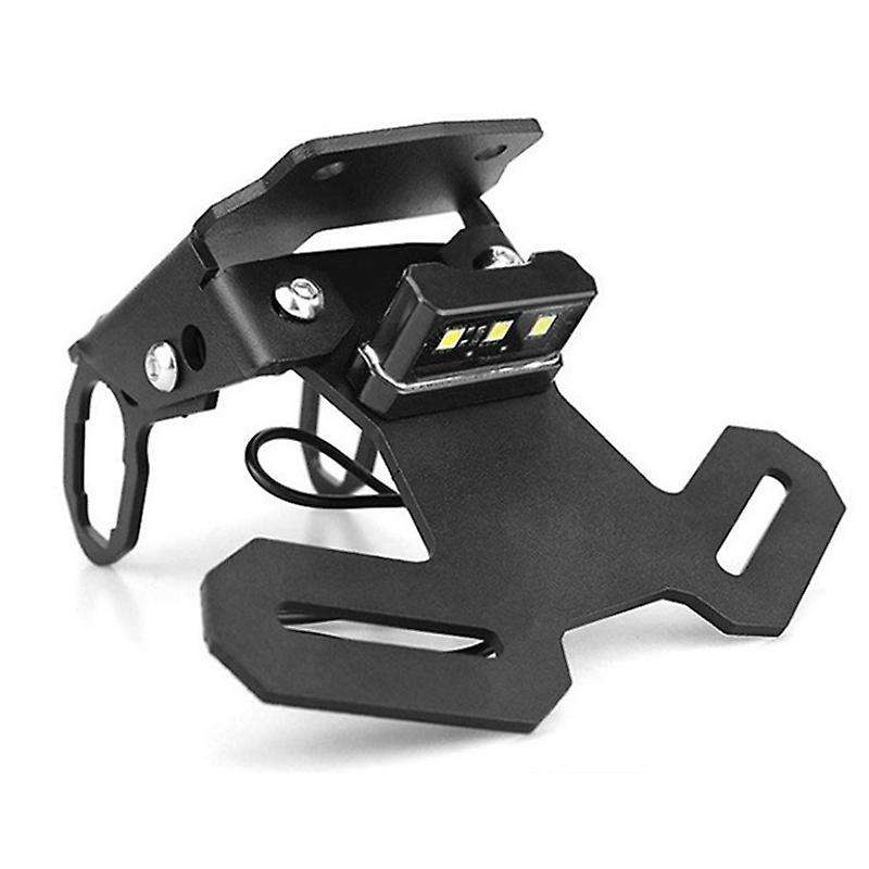 Motorcycle License Plate Holder Frame with LED Light for Z900 Z900RS,Black