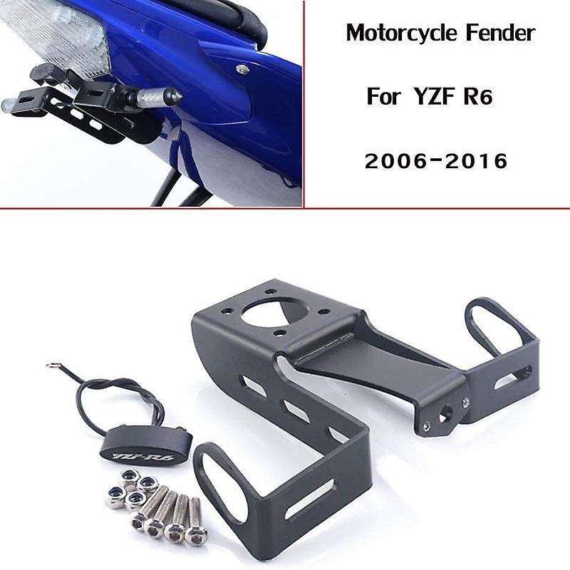 Motorcycle License Plate Holder LED Tail Eliminator License Plate Bracket for YZF R6 2006-2016