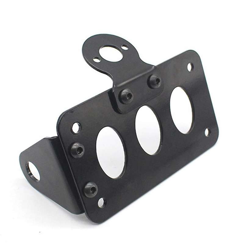Motorcycle License Plate Holder Side Mounted Tail Light Frame Retro Motorcycle Accessories for Cruis