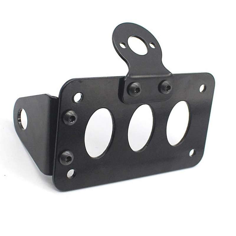Motorcycle License Plate Holder Side Mounted Tail Light Frame Retro Motorcycle Accessories for Cruis