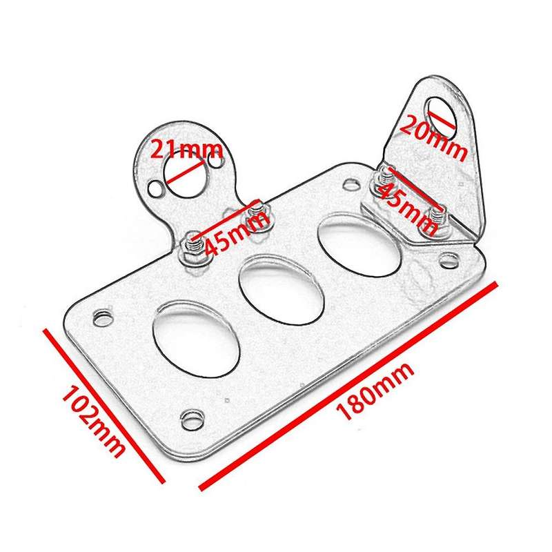Motorcycle License Plate Holder Side Mounted Tail Light Frame Retro Motorcycle Accessories for Cruis