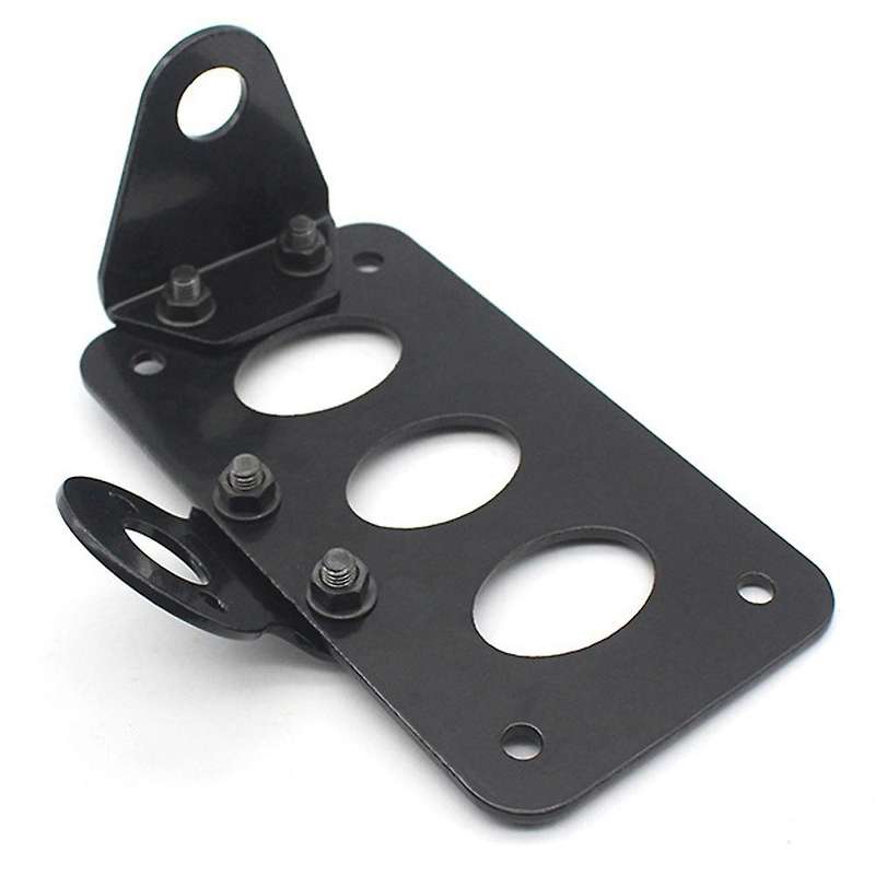 Motorcycle License Plate Holder Side Mounted Tail Light Frame Retro Motorcycle Accessories for Cruis