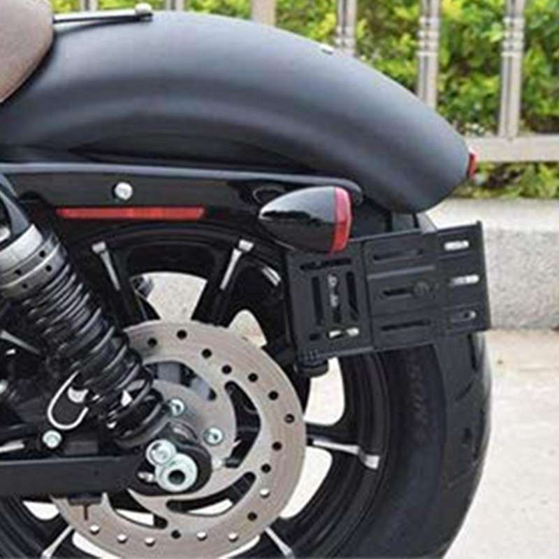 Motorcycle License Plate Light Collapsible Led License Plate Bracket for Sportster Xl883 Xl1200 200