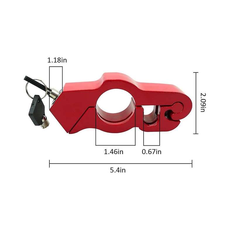 Motorcycle Lock, Handlebar Lock with 2 Keys, Anti Theft Motorcycle Brake Lock for Motorcycle Bike At