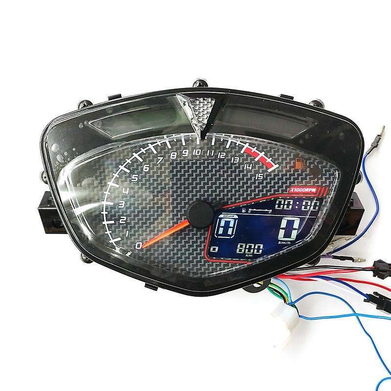 Motorcycle Meter Gauge Instrument 7 Color LCD Speedometer Water Temp RPM Odometer for LC135 C8 Racin
