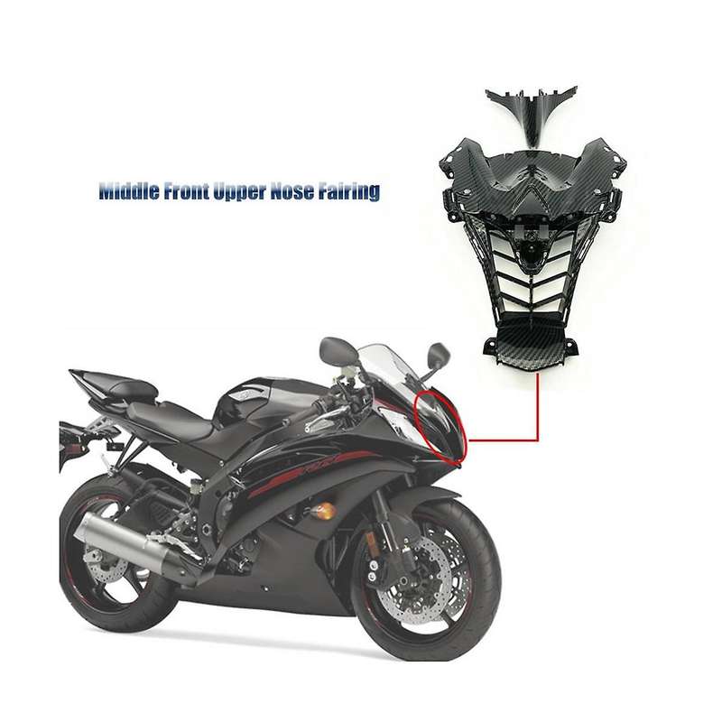 Motorcycle Middle Front Nose Fairing for Yzf R6 2008-2016 Carbon Fiber Cowl Fairing
