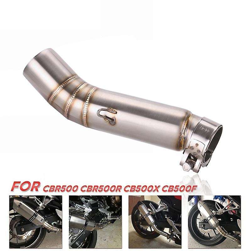Motorcycle Middle Pipe Link Pipe Exhaust Slip-on Section for CBR300 without Exhaust Muffler