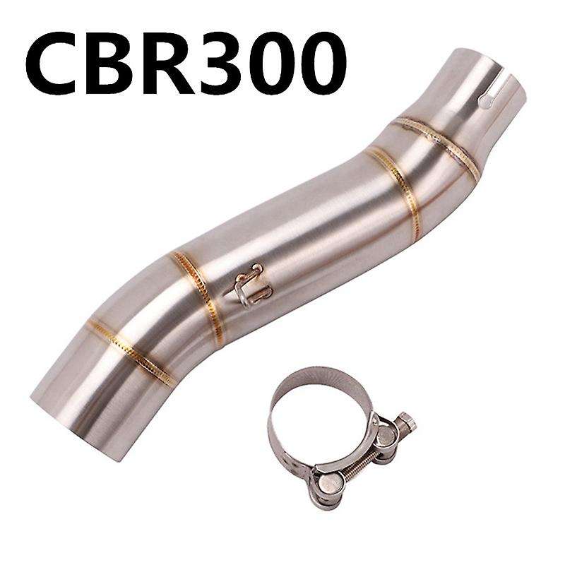 Motorcycle Middle Pipe Link Pipe Exhaust Slip-on Section for CBR300 without Exhaust Muffler