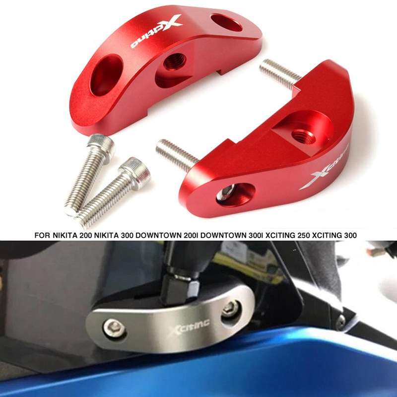 Motorcycle Mirror Riser Extenders Spacers Extension Adapter for Nikita 200 300 Xciting 250 300 Xciti