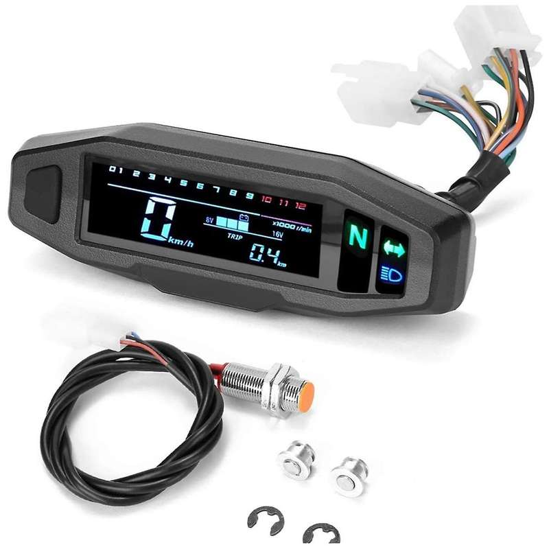 Motorcycle Mini VA HD LCD Speedometer Speedometer Fuel Gauge Hd Adjustable LCD