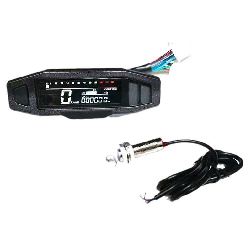 Motorcycle Mini VA HD LCD Speedometer Speedometer Fuel Gauge Hd Adjustable LCD