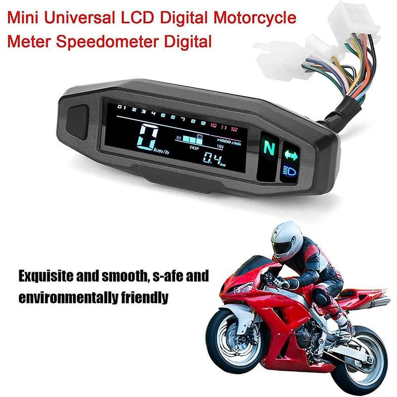 Motorcycle Mini VA HD LCD Speedometer Speedometer Fuel Gauge Hd Adjustable LCD