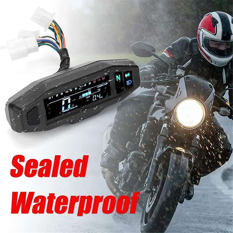 Motorcycle Mini VA HD LCD Speedometer Speedometer Fuel Gauge Hd Adjustable LCD
