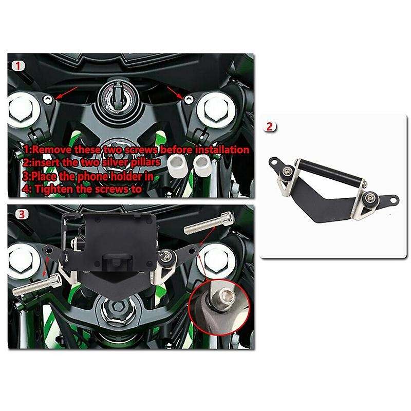 Motorcycle Mobile Phone GPS Navigation Bracket Mounting Bracket for NINJA400 Z400 2018 2019 2020