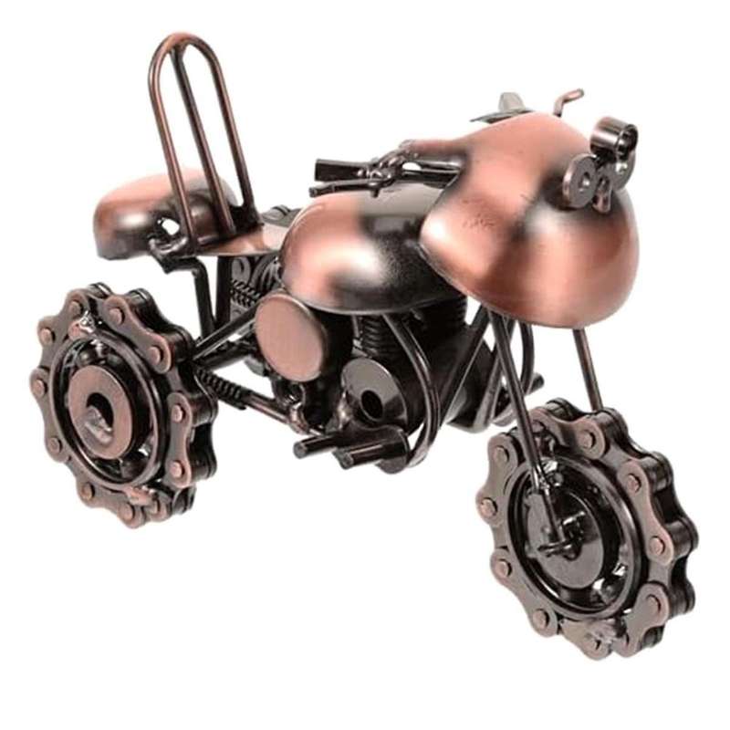 Motorcycle Model Vintage Motorcycle Sculpture Retro Motorcycle Handicraft Metal Motorcycle Ornaments